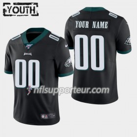 Maillot Enfant Philadelphia Eagles Personnalisé Nike Noir 100th